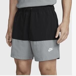 Nike NWT Clubs Woven Colorblocked Black Gray Shorts Mens Med 5” Athletic Gym $61